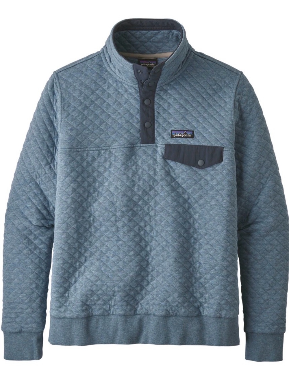 Patagonia Quilted Snap-T Pullover - Slate Blue with Navy Accents